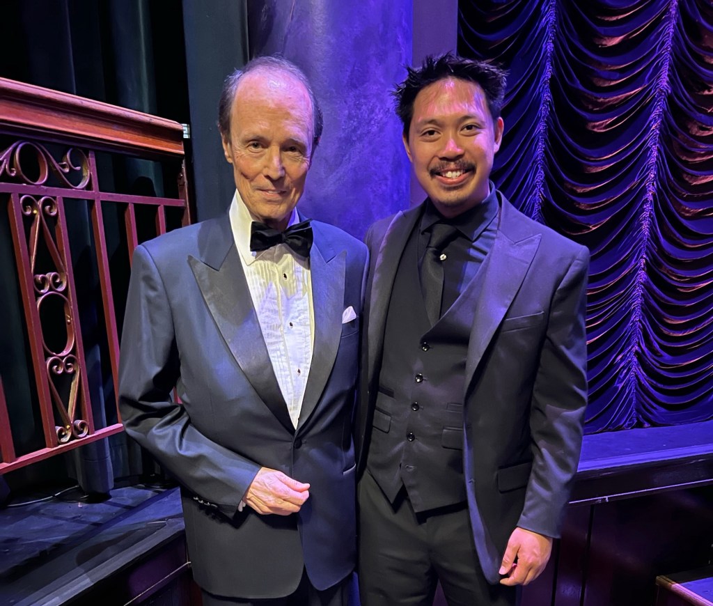 Michael next to his teacher Dale Salwak